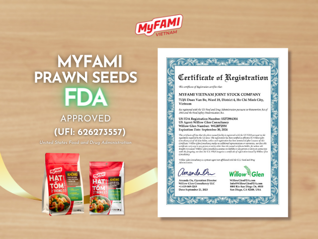 MyFAMI Prawn Seeds 2-in-1 Receives FDA Certification